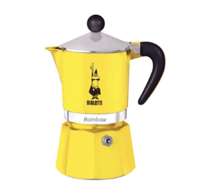 Bialetti Cafetière Rainbow 1 tasse - Jaune - 60 ml