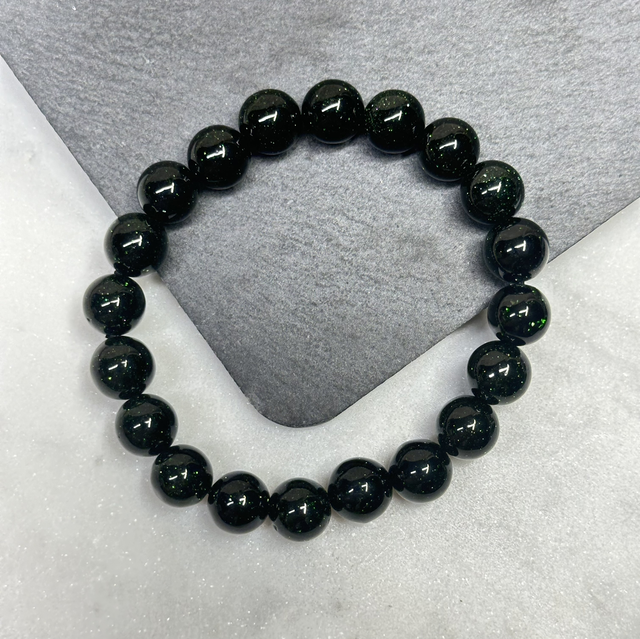 Green Sandstone Bracelet (Man-made)