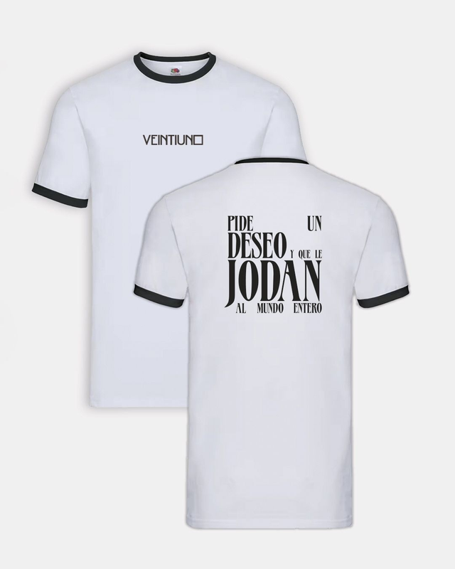 Camiseta PIDE UN DESEO POR MÍ blanca