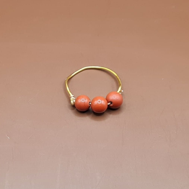 Bague non ajustable Jaspe rouge 62