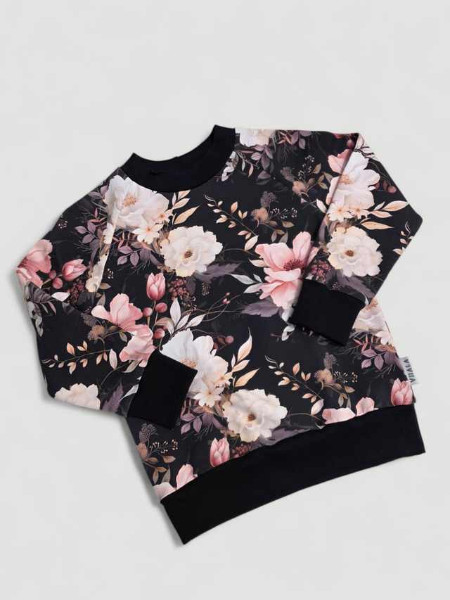 Collegepaita MIDNIGHT FLOWERS