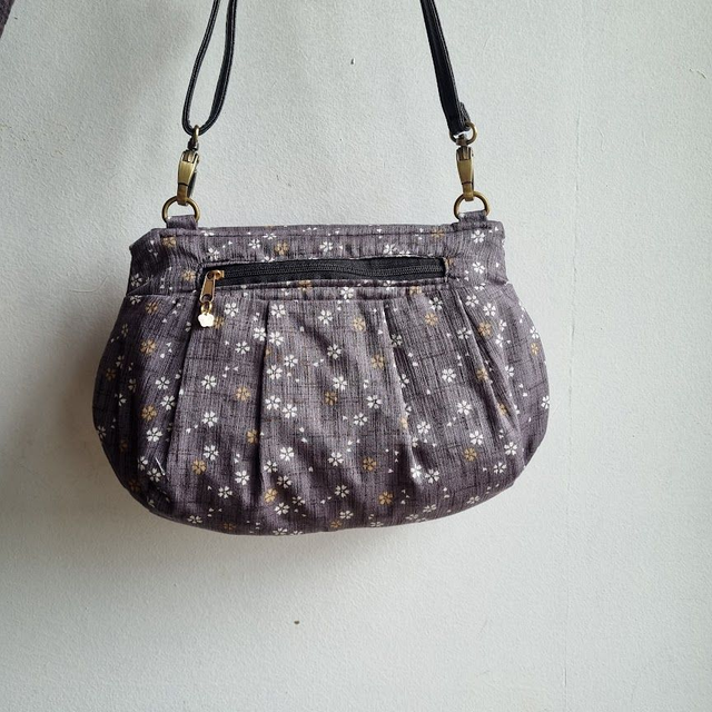 Sac forme pochette "Sakura" gris