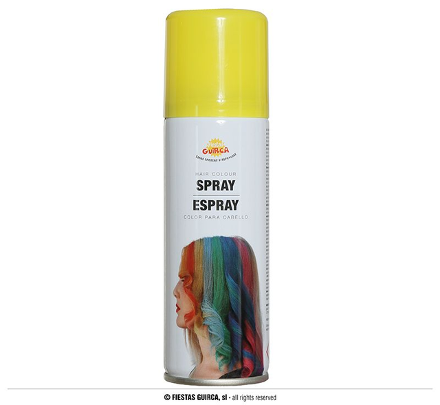 HALLOWEEN , 17010 BOTTIGLIA SPRAY FLUORESCENTE GIALLO 125 ML