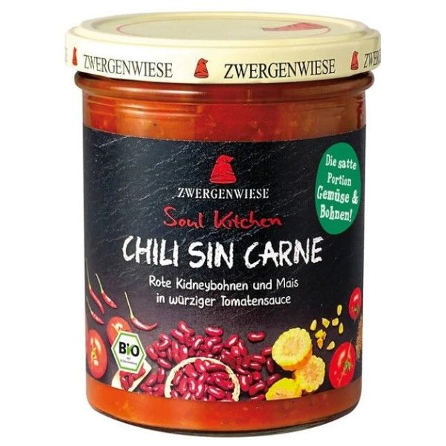 Zwergenwiese Soul Kitchen Chili sin Carne, 370g Glas