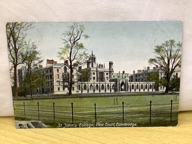 St. John&#039;s College, New Court, Cambridge, Posted 1905 Hartmann Postcard. Our Ref No. R272 £2.50
