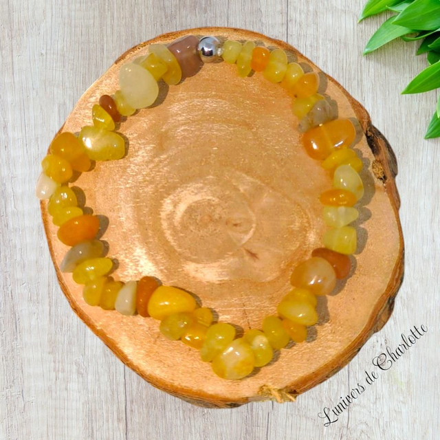 Bracelet "Aventurine jaune" - Baroque - BR-219