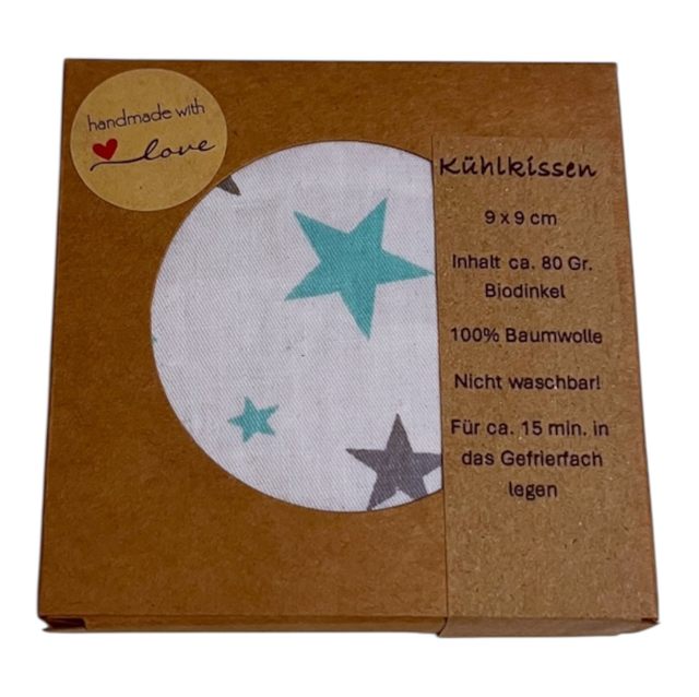 🌿 Mini Wärme- & Kühlkissen aus Baumwolle mit Dinkel (9 × 9 cm)