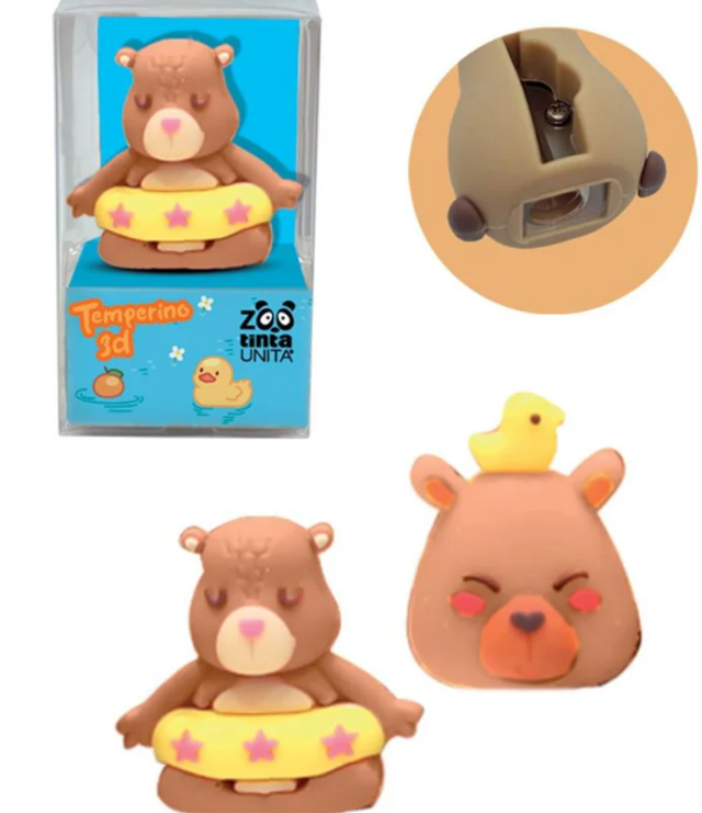 Temperino 1 foro Capibara Tinta Unita