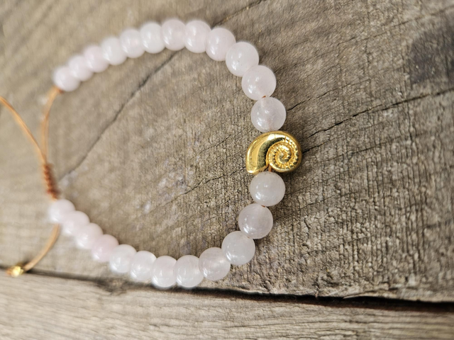 Bracelet fin femme quartz rose