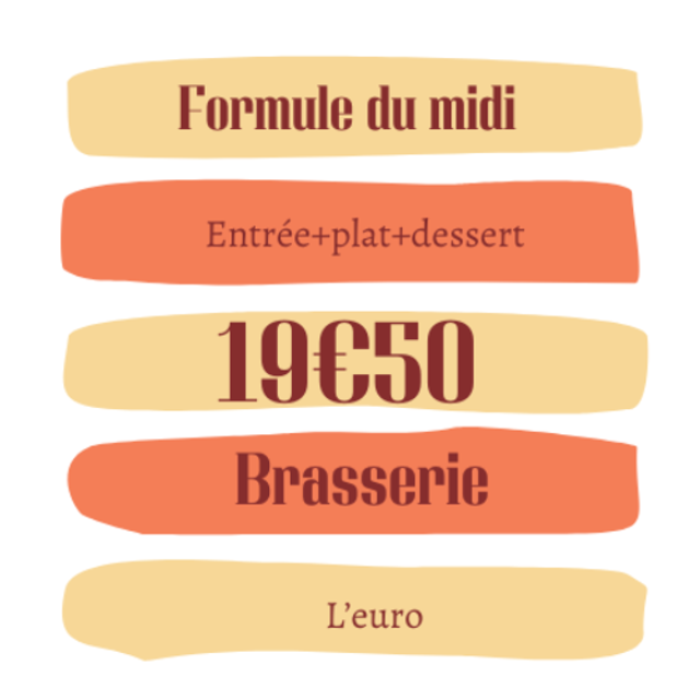 Formule midi-19.5€