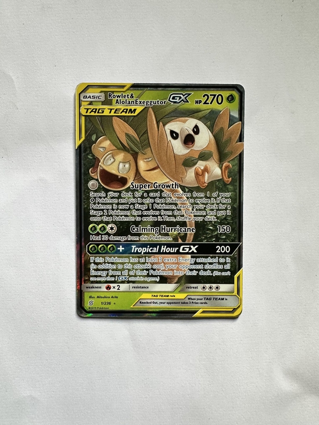 Rowlet &amp; Alolan Exeggutor GX Tag Team 