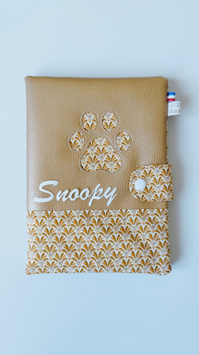Protège carnet de santé personnalisé pour animal de compagnie * Collection Malaga *