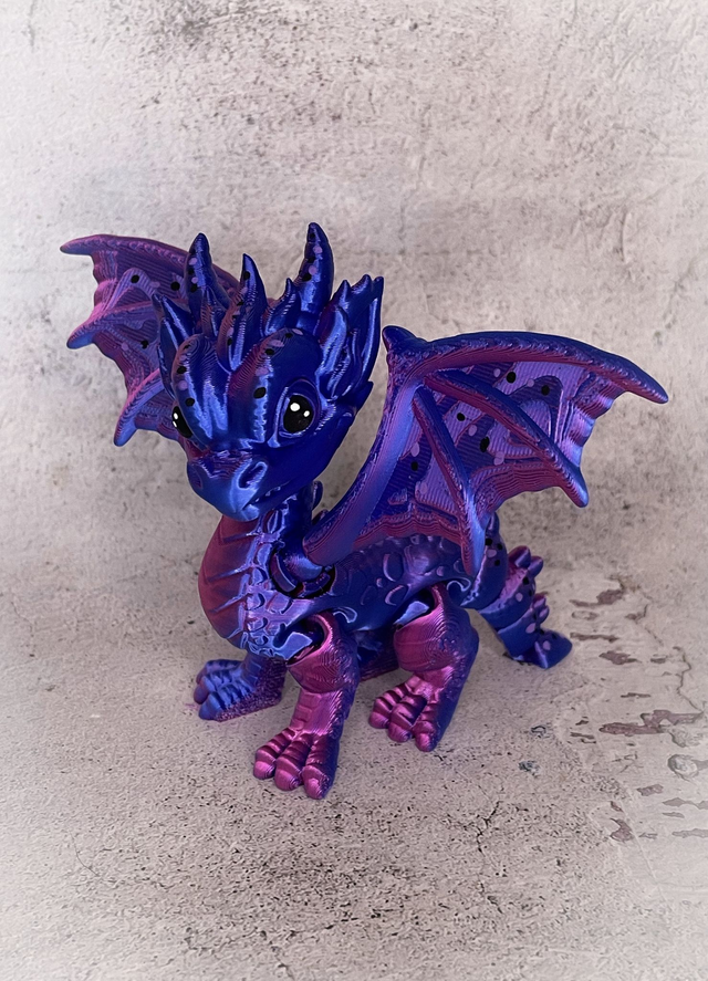 Dráček malý Fialovo modrý