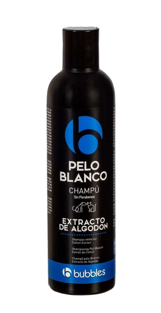 Bubbles® Hundeshampoo "Pelo blanco" mit Baumwoll-Extrakt für weißes Fell
