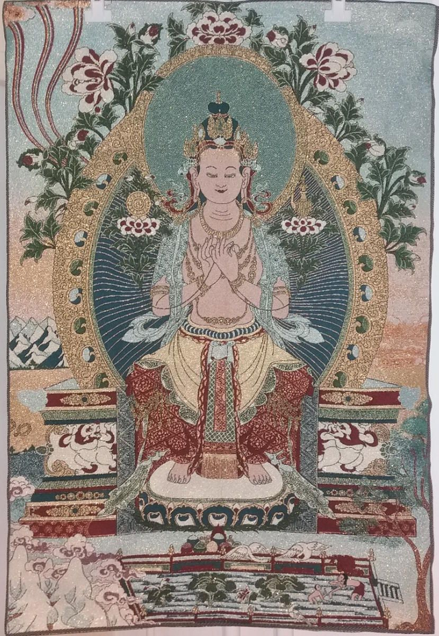 Thangka Maitreya– art bouddhiste tibétain