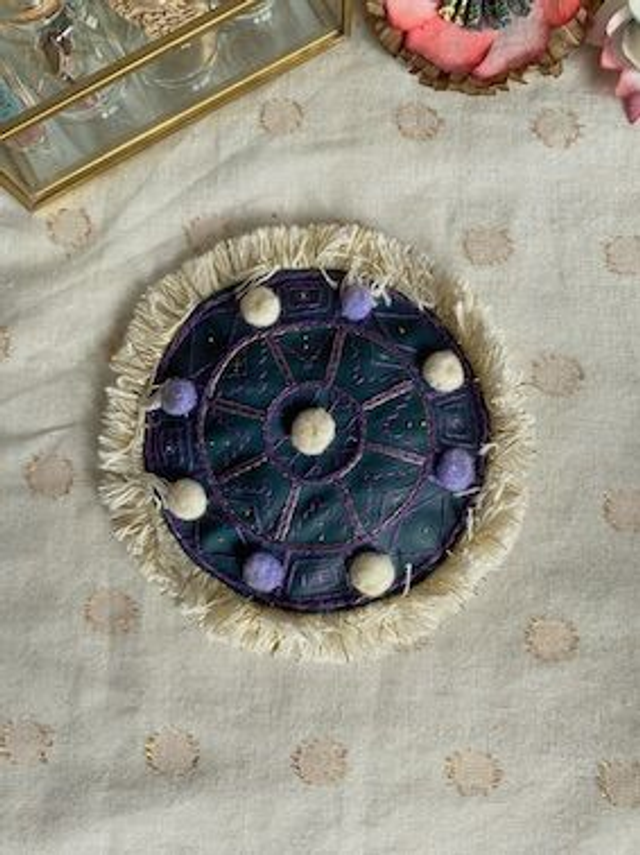 Applique mandala bleu violet