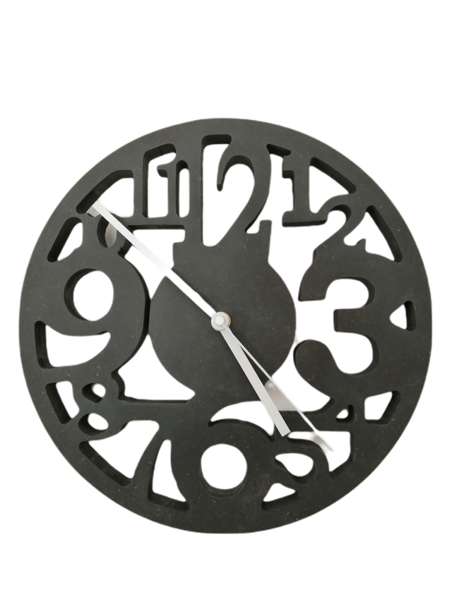 Horloge moderne Valchromat noir