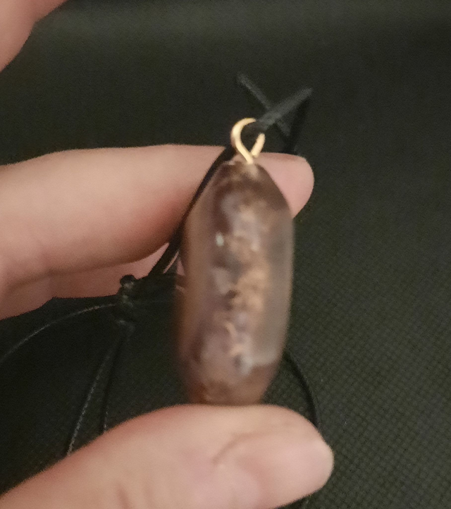 Pendentif Médaillon Grenat / Sélénite