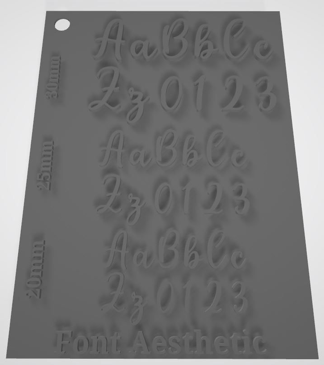 Letterstamps Set  62-teilig Font Aesthetik