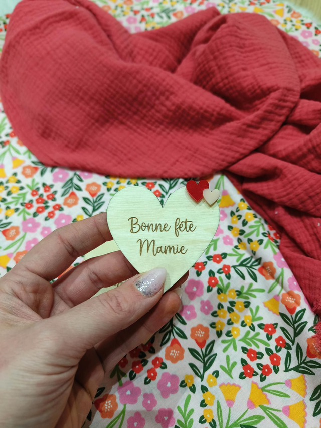 Magnet -COEUR - Gravure au choix