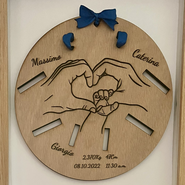 Targa porta bracciali nascita