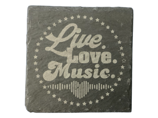 Live Love Music Square Coaster