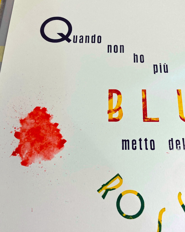 "Quando non ho più blu" - Rosso-