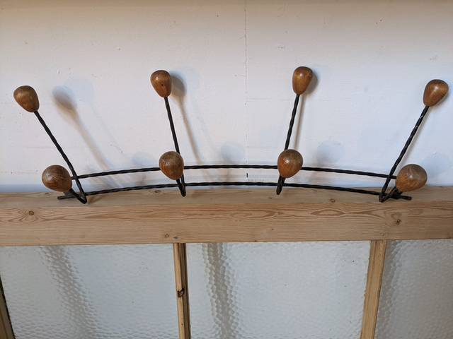 Patère métal et bois