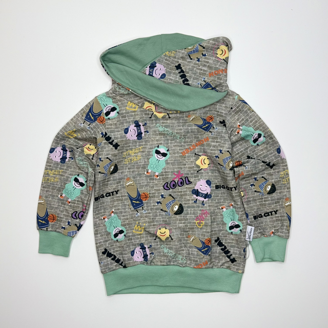 Hoodie Gr.98 - Wickelkragen