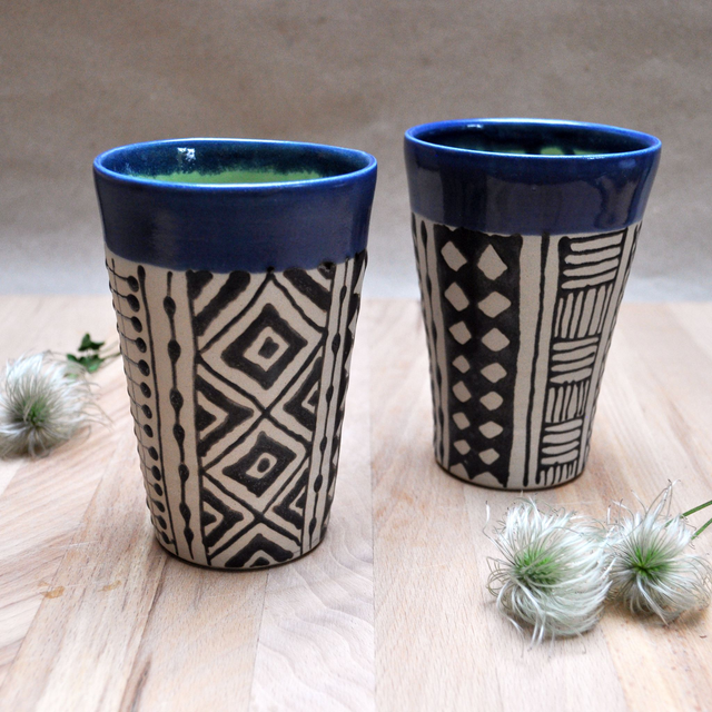  (Clearance) Tumbler with Tribal Patterns, colorful