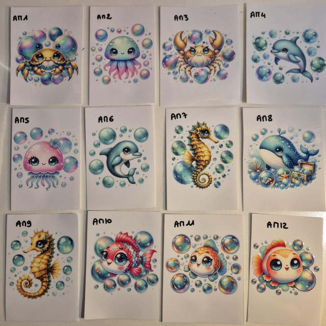 Décos DTF animaux marins