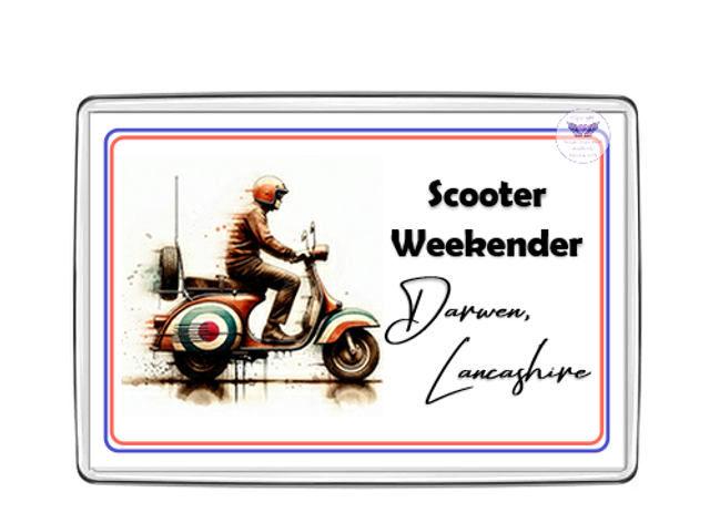 Scooter Weekender Oblong Fridge Magnet-OFM01