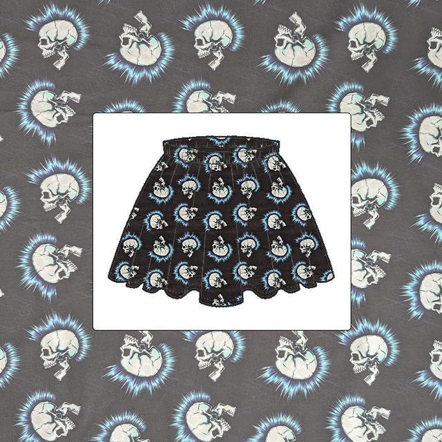 Punk Skull Childrens Skirt