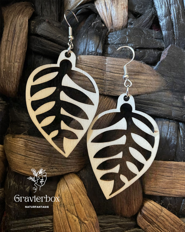 Holzohrringe Naturfantasie #1