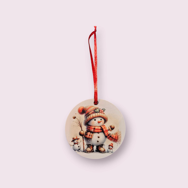 Boule de Noël bonhomme de neige 