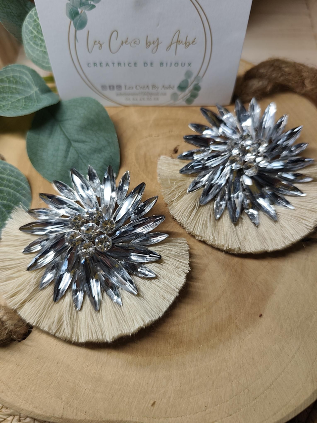 BO BIG BOHEME FLEUR DIAM'S / POMPOONS CHAMPAGNE 0000843