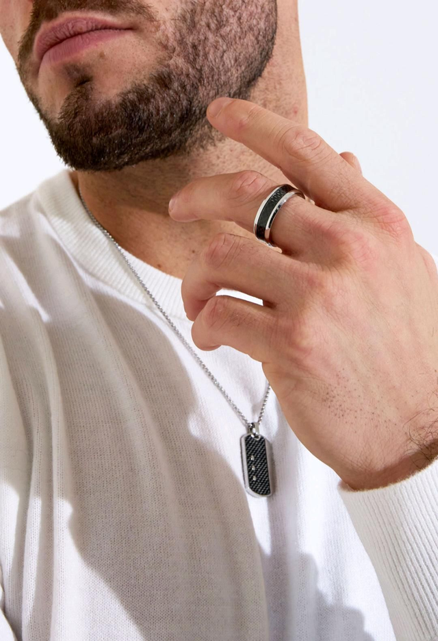 Bague homme zig zag