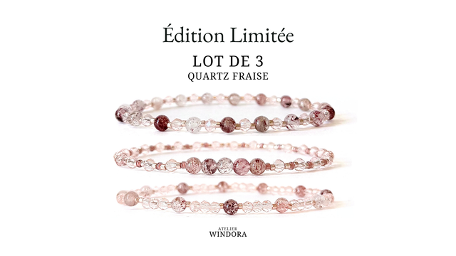 Bracelet | Quartz Fraise - Collection | Lot de 3