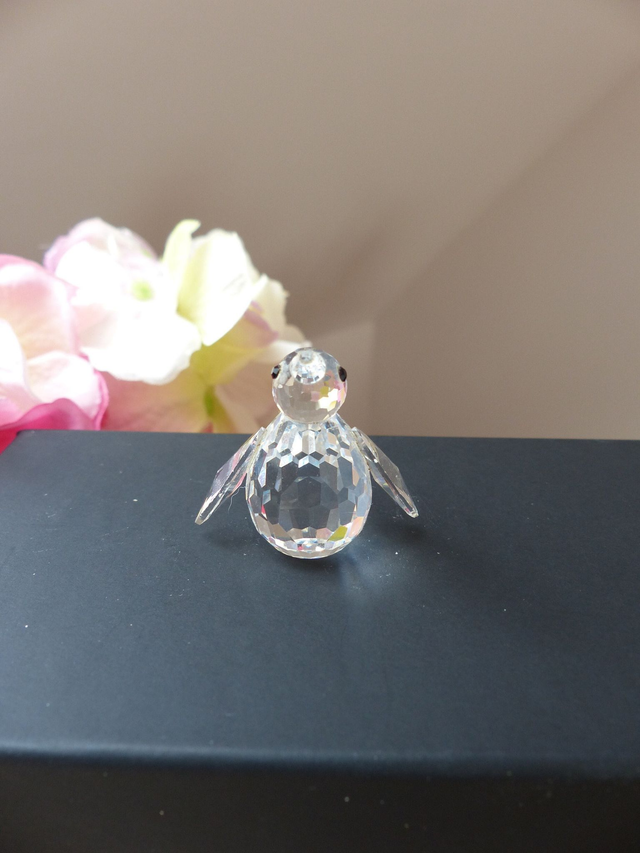 Figurine miniature pingouin en cristal Swarovski, mini pingouin en cristal, manchot en cristal, animal à collectionner en cristal Swarovski