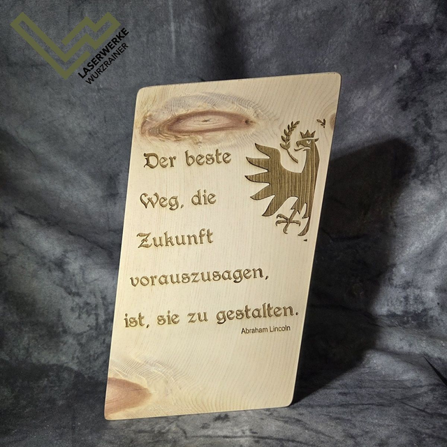Holztafel mit Spruch individuell