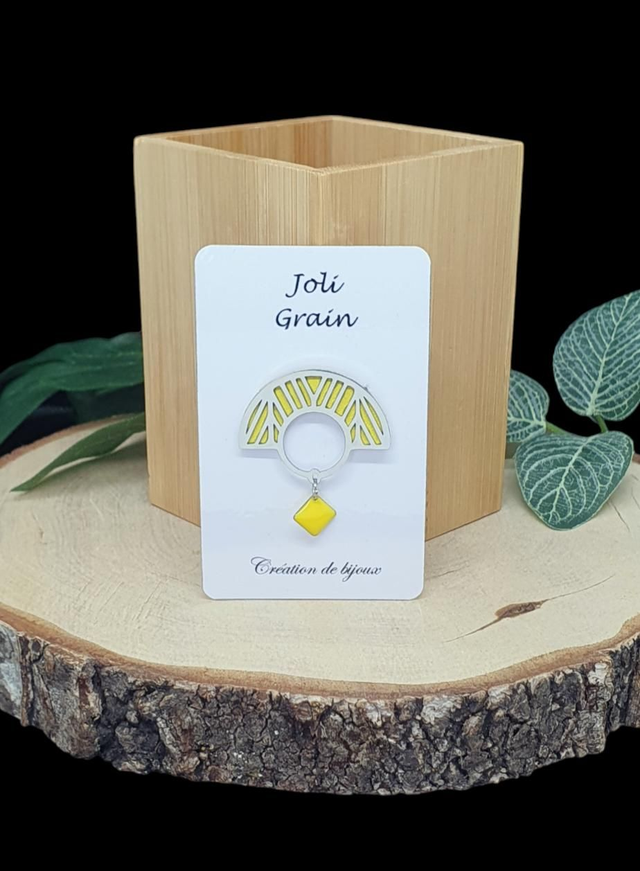 Broche Jungle argentée (5 coloris) 