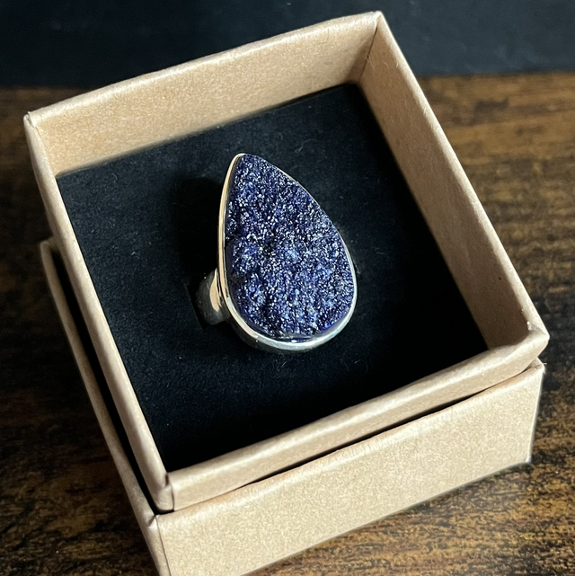 Bague en argent et Azurite - Taille 56