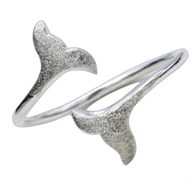 Sterling Silver adjustable Mermaid tail ring