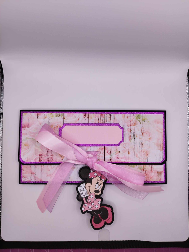 Pochette cadeau (argent ou chèque) "Minnie rose 2"