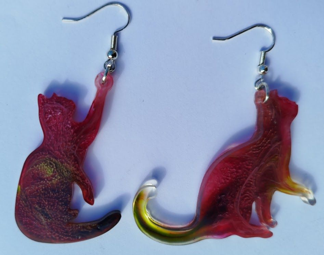 Boucles d'oreilles en résine