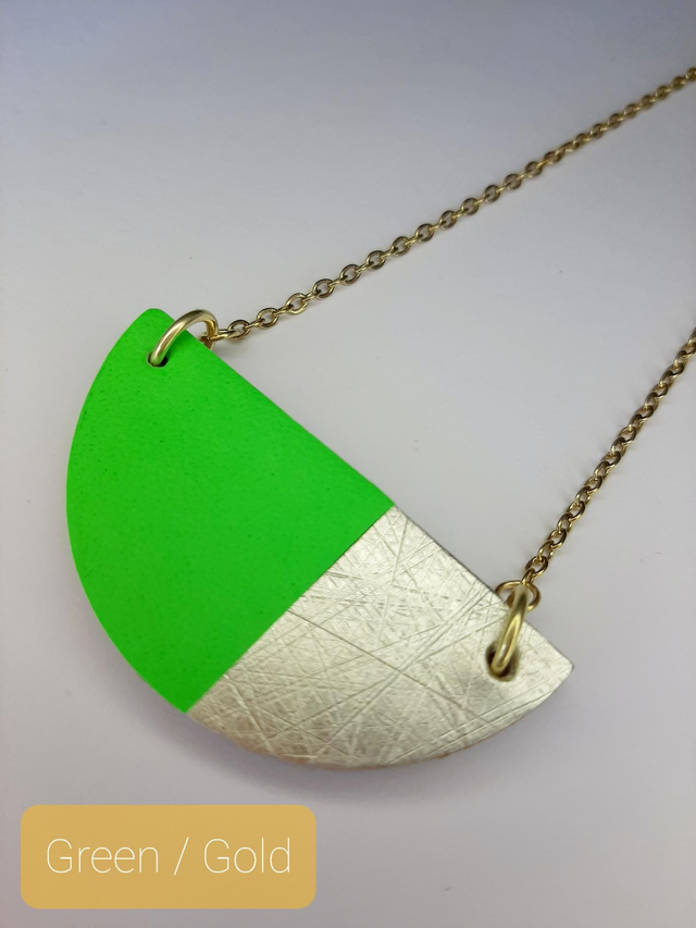 Colourblock pendant - GREEN