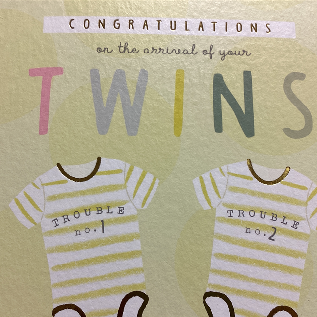 Baby Congratulations - Twins WF