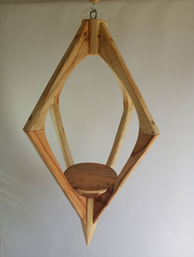 Suspension Bois tout sapin - H73cm x L40cm S002