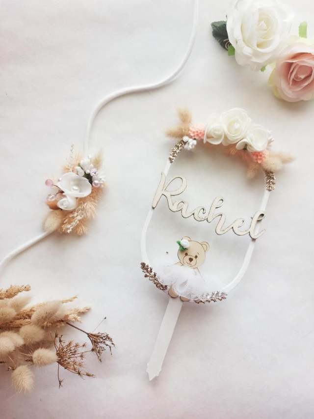 Cake topper baptême 