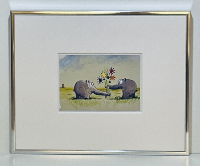 Statt Blumen - Otto Waalkes Kunstpostkarte gerahmt 